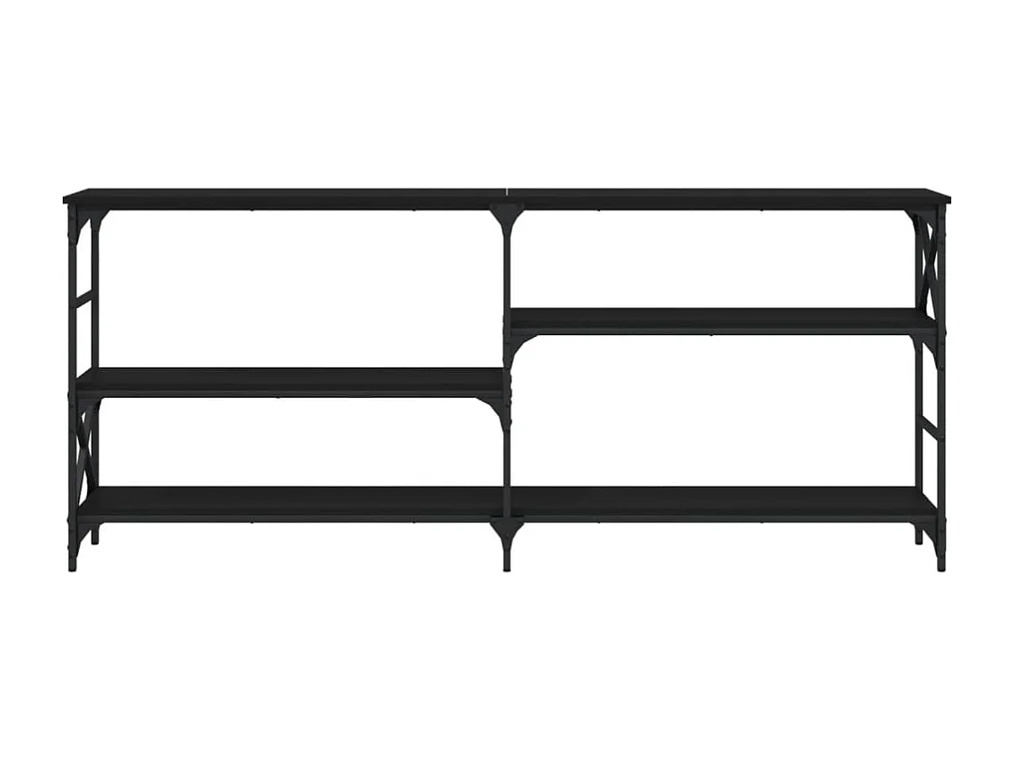 Mesa consola 180x29x76,5 cm derivados de madeira preto