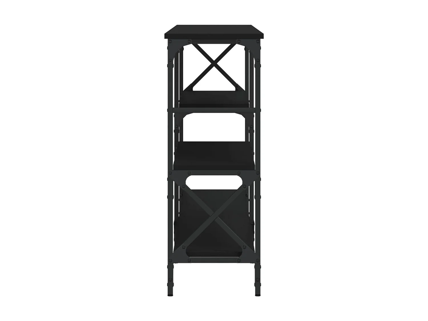 Mesa consola 180x29x76,5 cm derivados de madeira preto