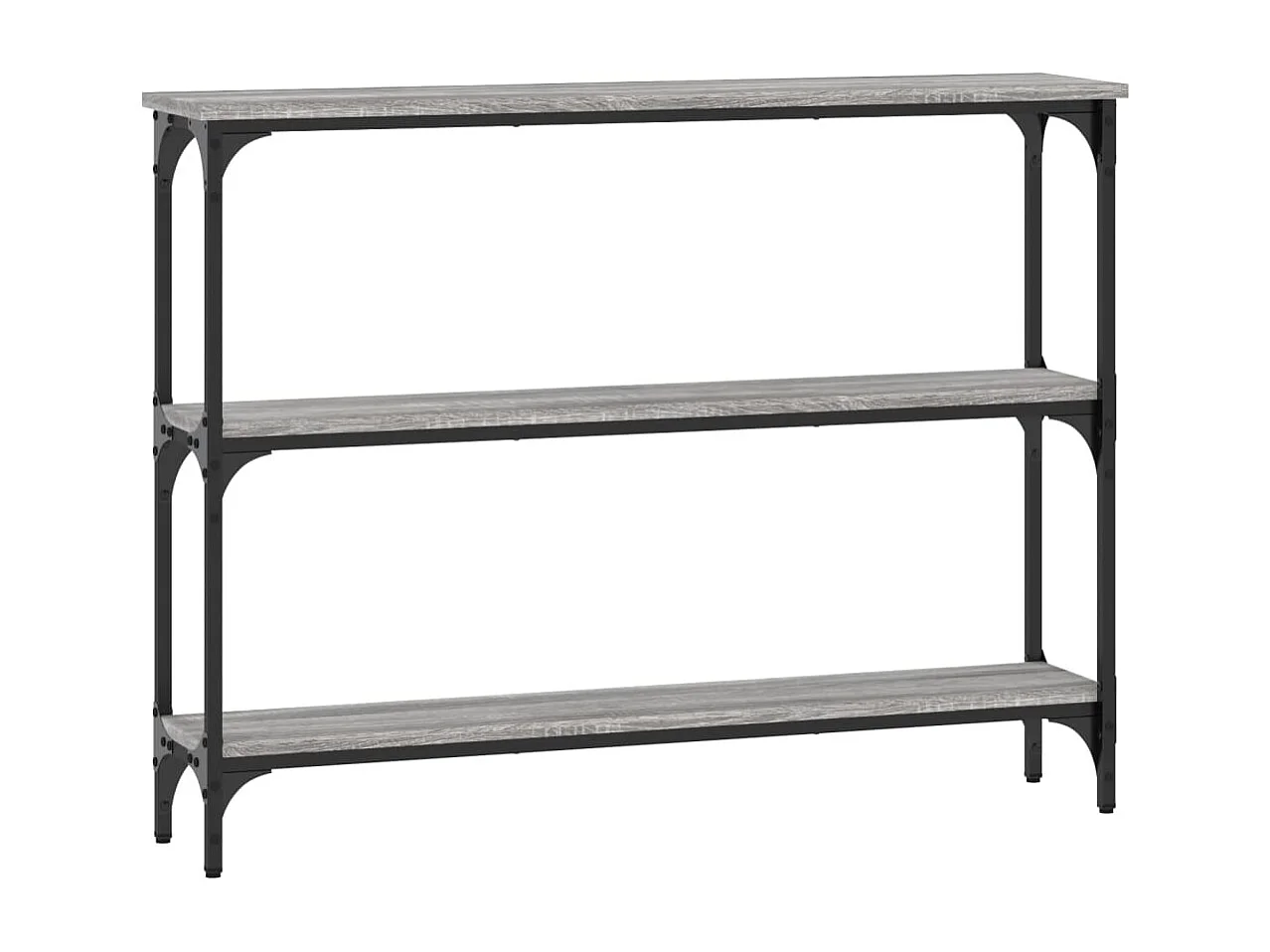 Mesa consola madera de ingeniería gris Sonoma 100x22,5x75 cm