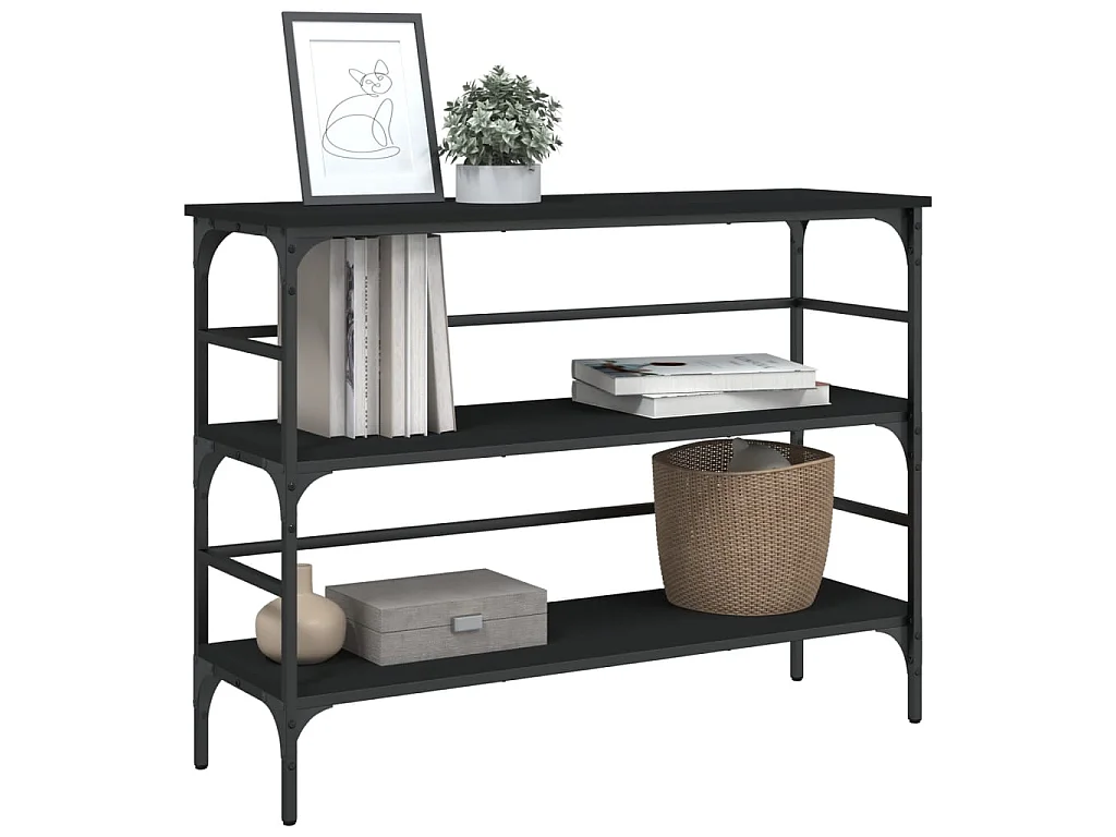 Konsolentisch Schwarz 100x32x75 cm Holzwerkstoff