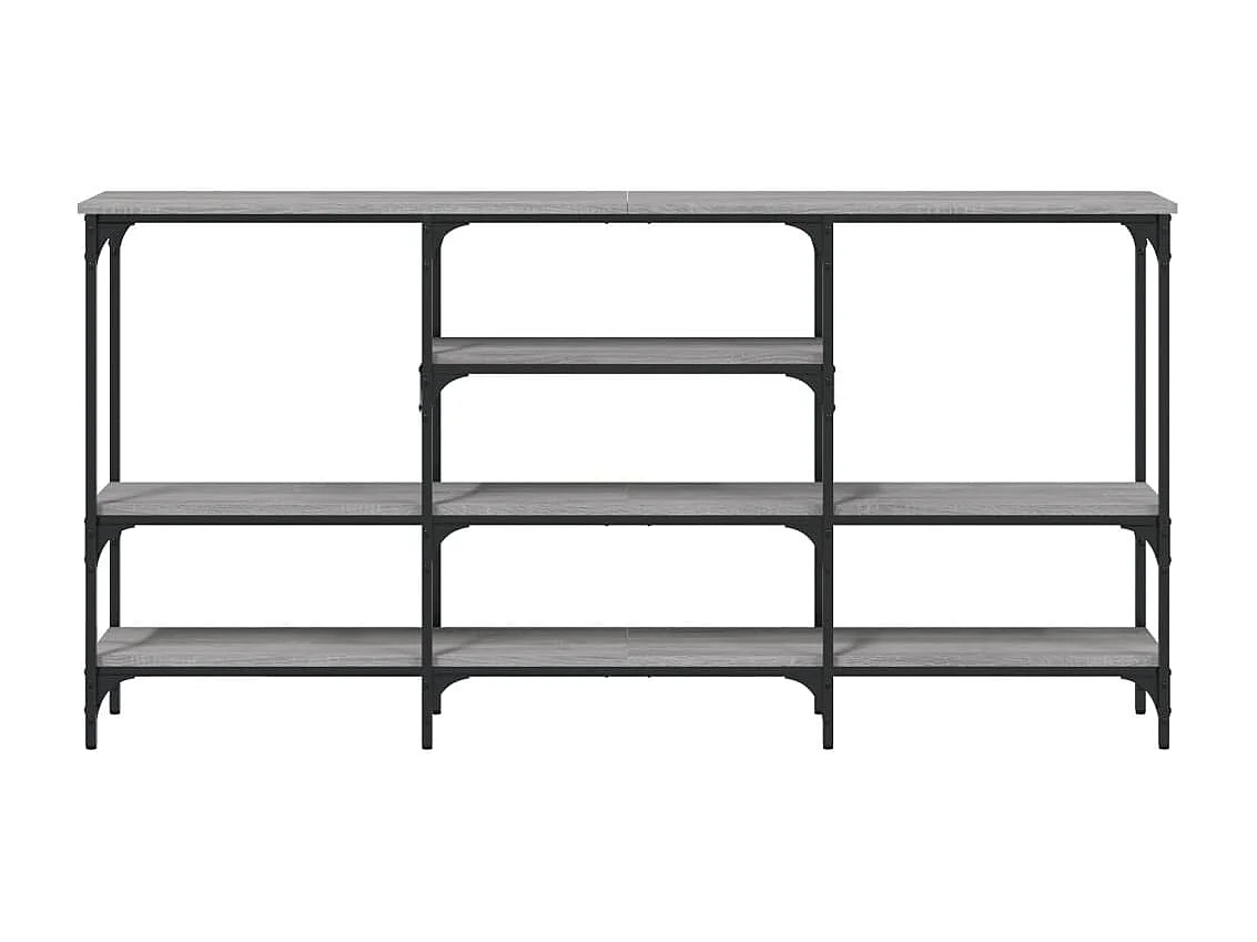 Table console sonoma gris 160x29x80 cm bois d'ingénierie