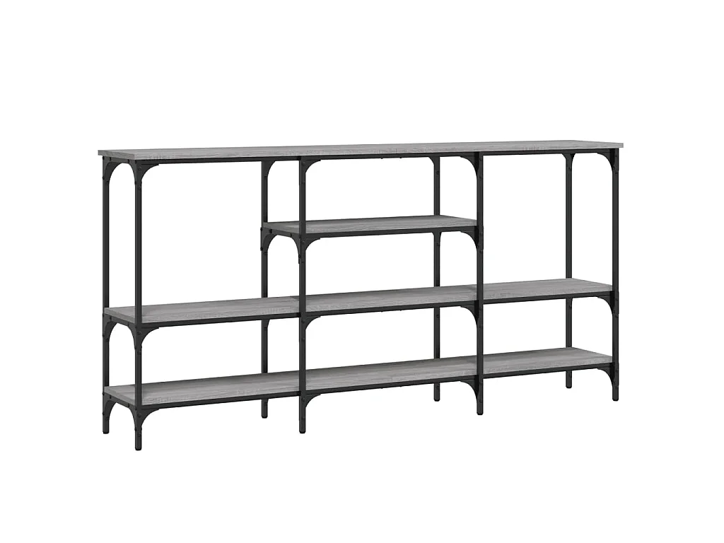Tavolo Consolle Grigio Sonoma 160x29x80 cm in Legno Multistrato