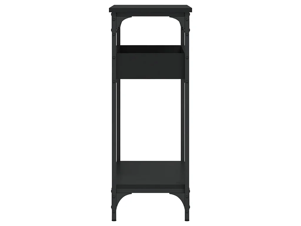 Konsolentisch mit Ablage Schwarz 75x29x75cm Holzwerkstoff
