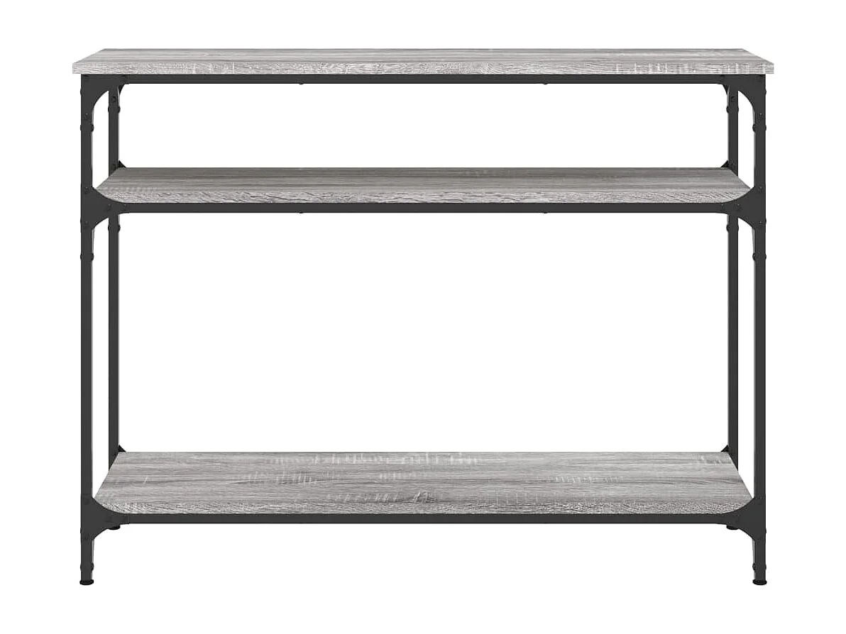 Mesa consola madera de ingeniería gris Sonoma 100x29x75 cm