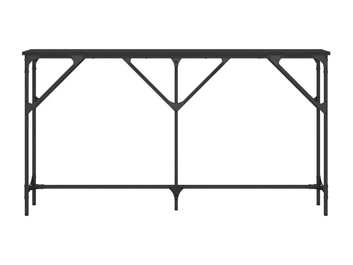 Tavolino Consolle Nero 140x23x75 cm in Legno Multistrato