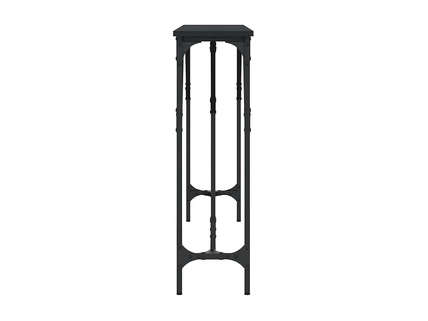 Tavolino Consolle Nero 140x23x75 cm in Legno Multistrato