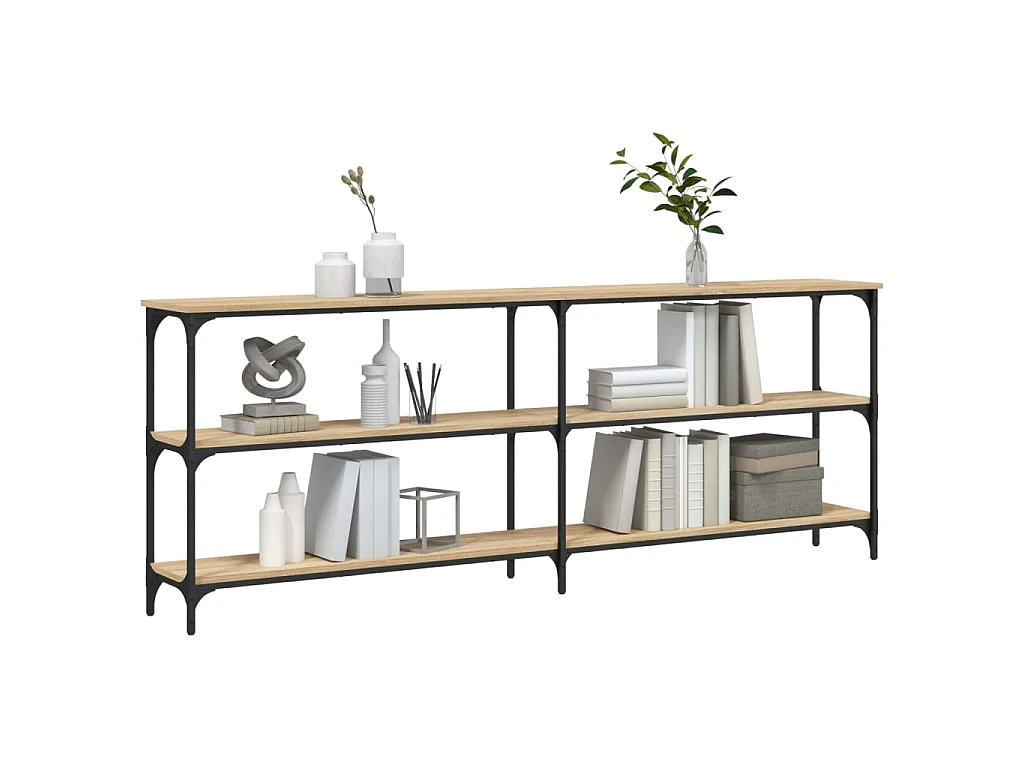 Table console Chêne Sonoma 200 x 29 x 75 cm Bois d'ingénierie