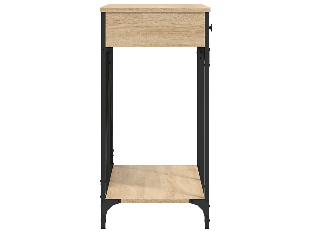 Table console chêne sonoma 100x39x78,5 cm bois d'ingénierie