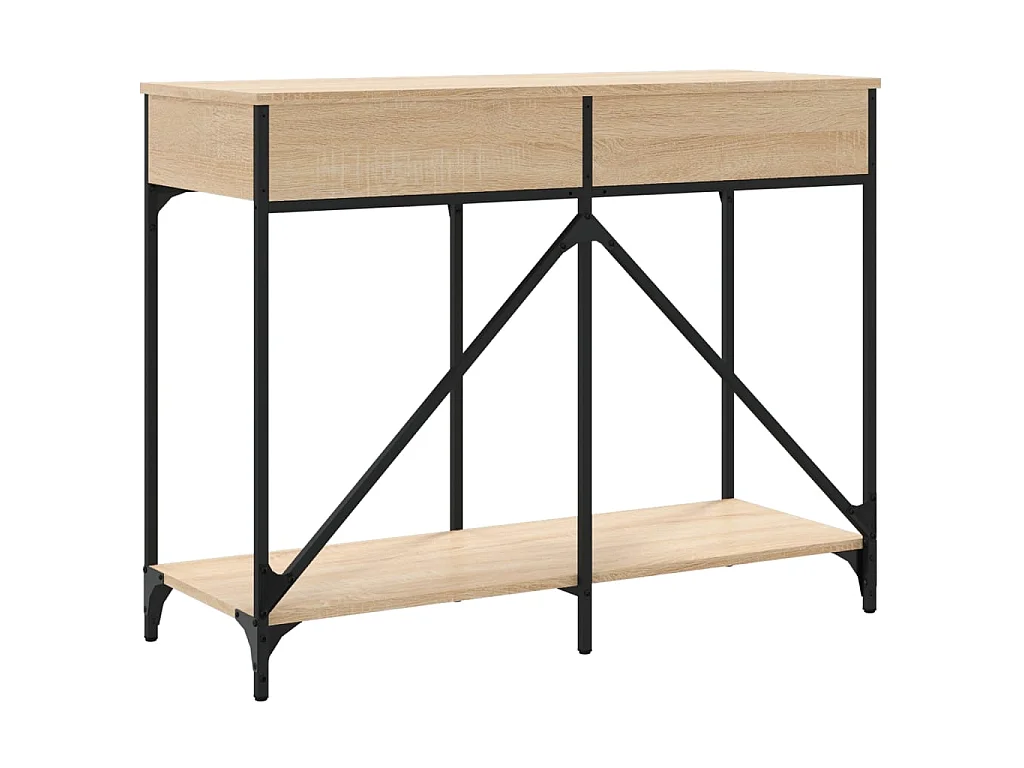 Table console chêne sonoma 100x39x78,5 cm bois d'ingénierie