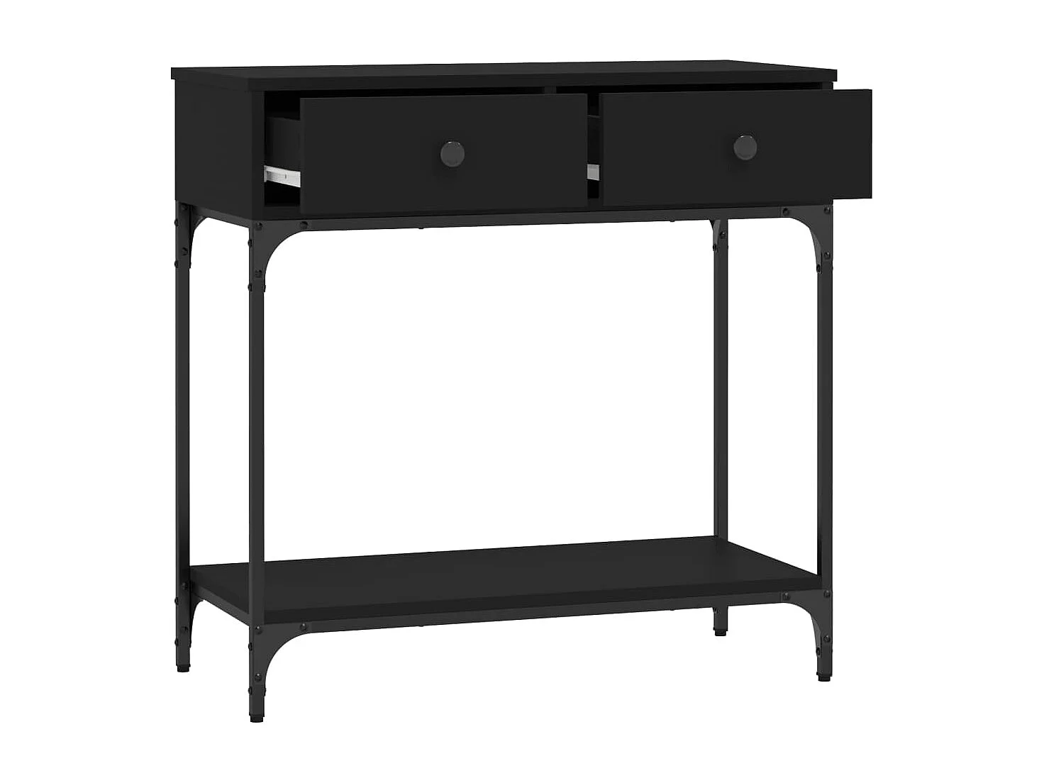 Konsolentisch Schwarz 75x34,5x75 cm Holzwerkstoff