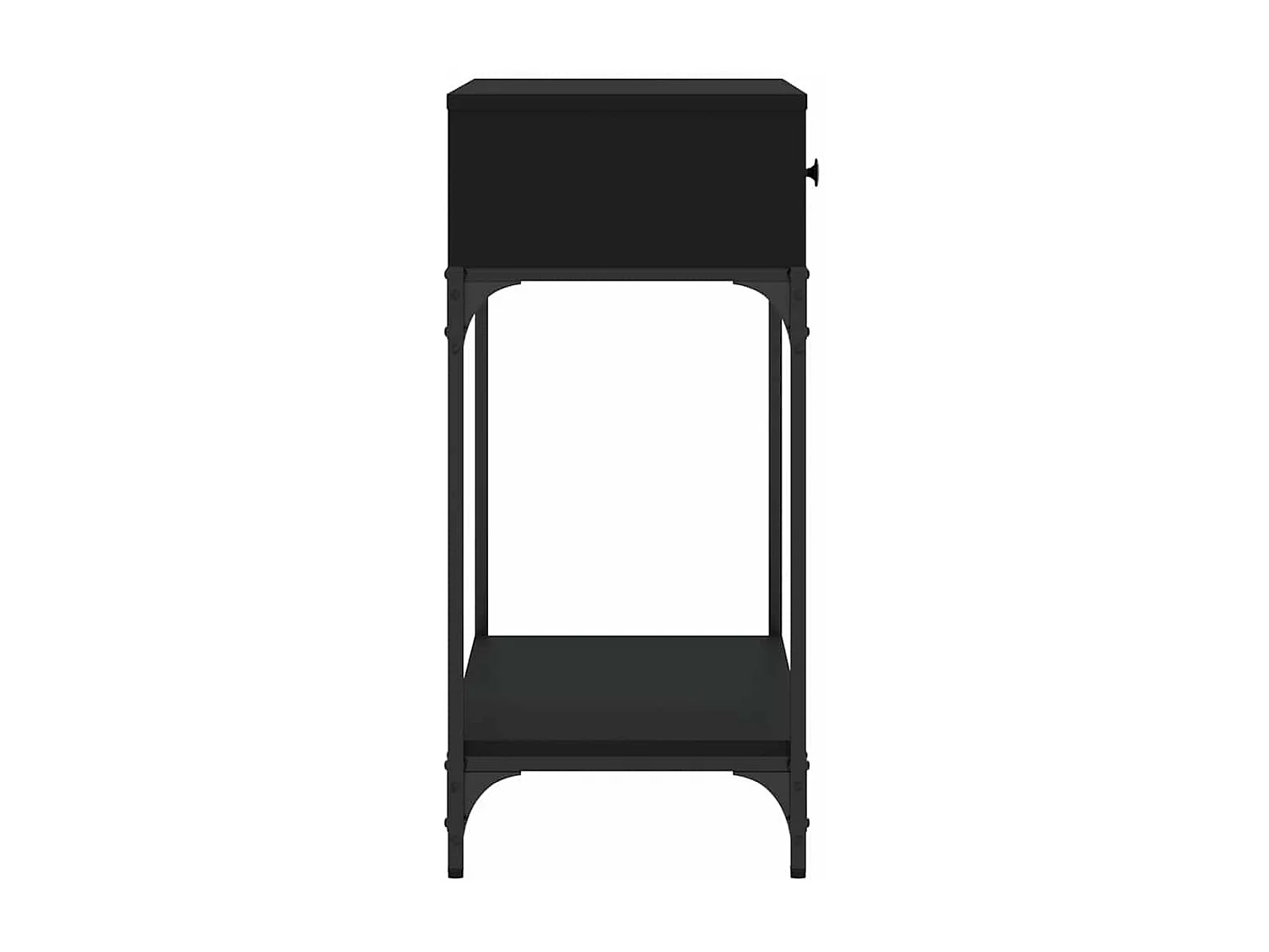 Tavolino Consolle Nero 75x34,5x75 cm in Legno Multistrato