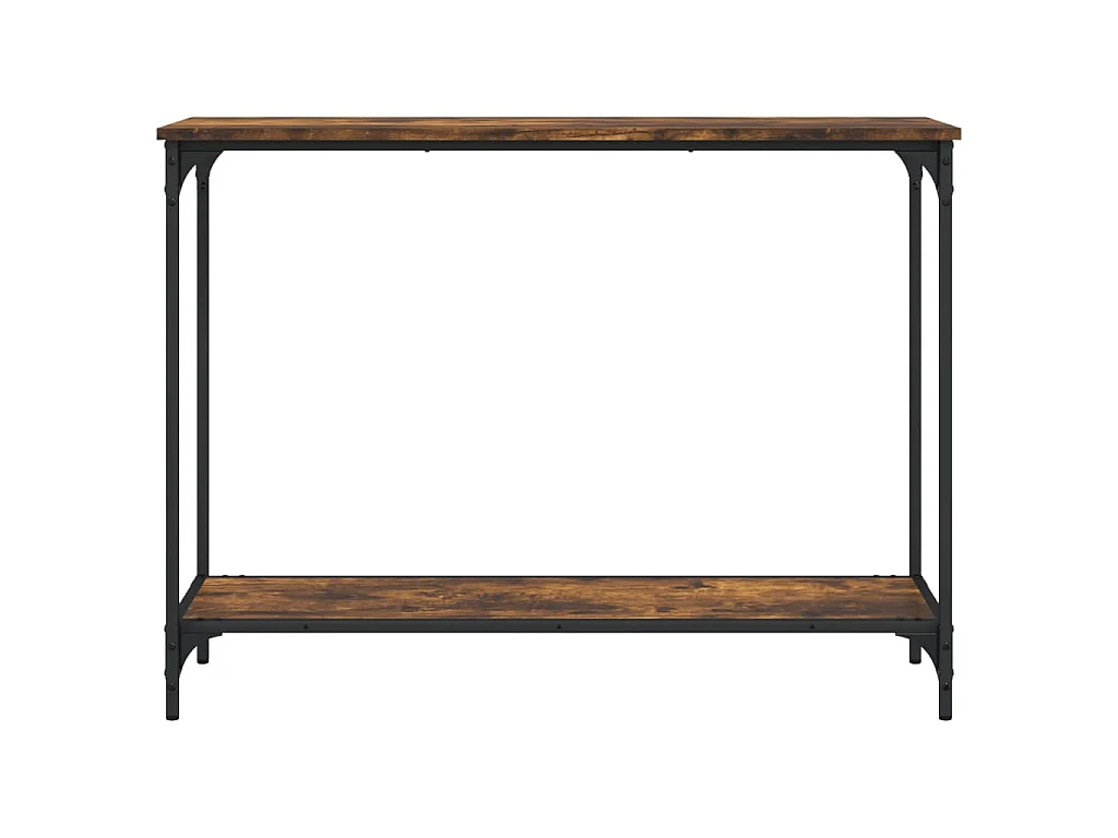 Table console chêne fumé 101x30,5x75 cm bois d'ingénierie