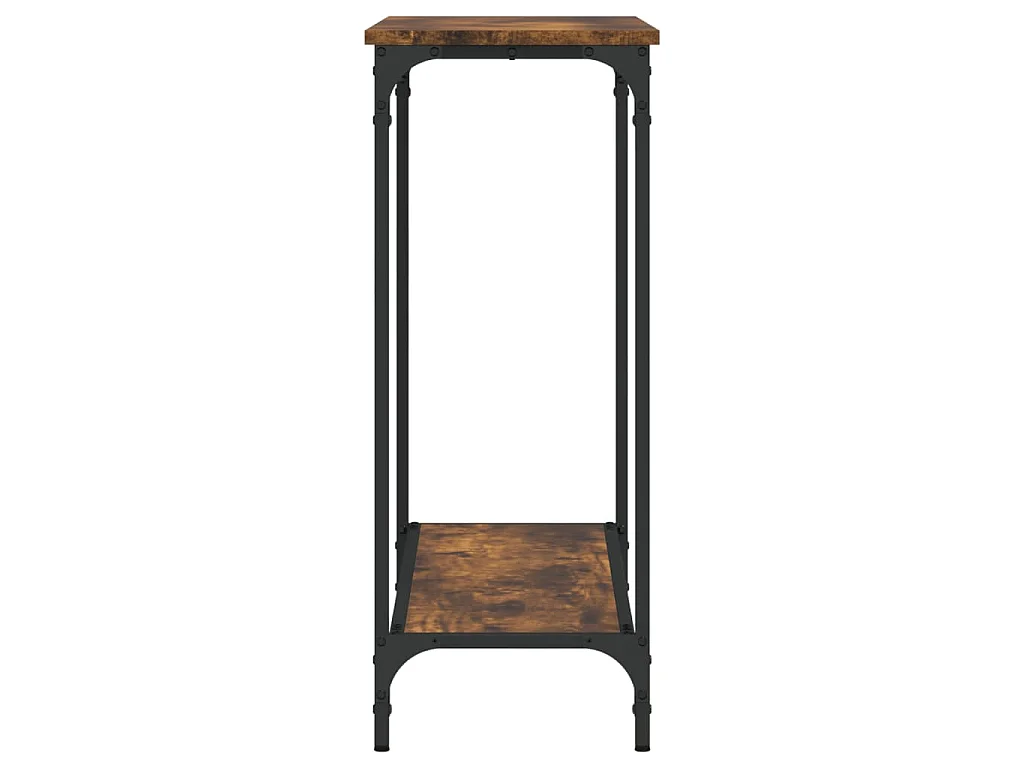 Table console chêne fumé 101x30,5x75 cm bois d'ingénierie