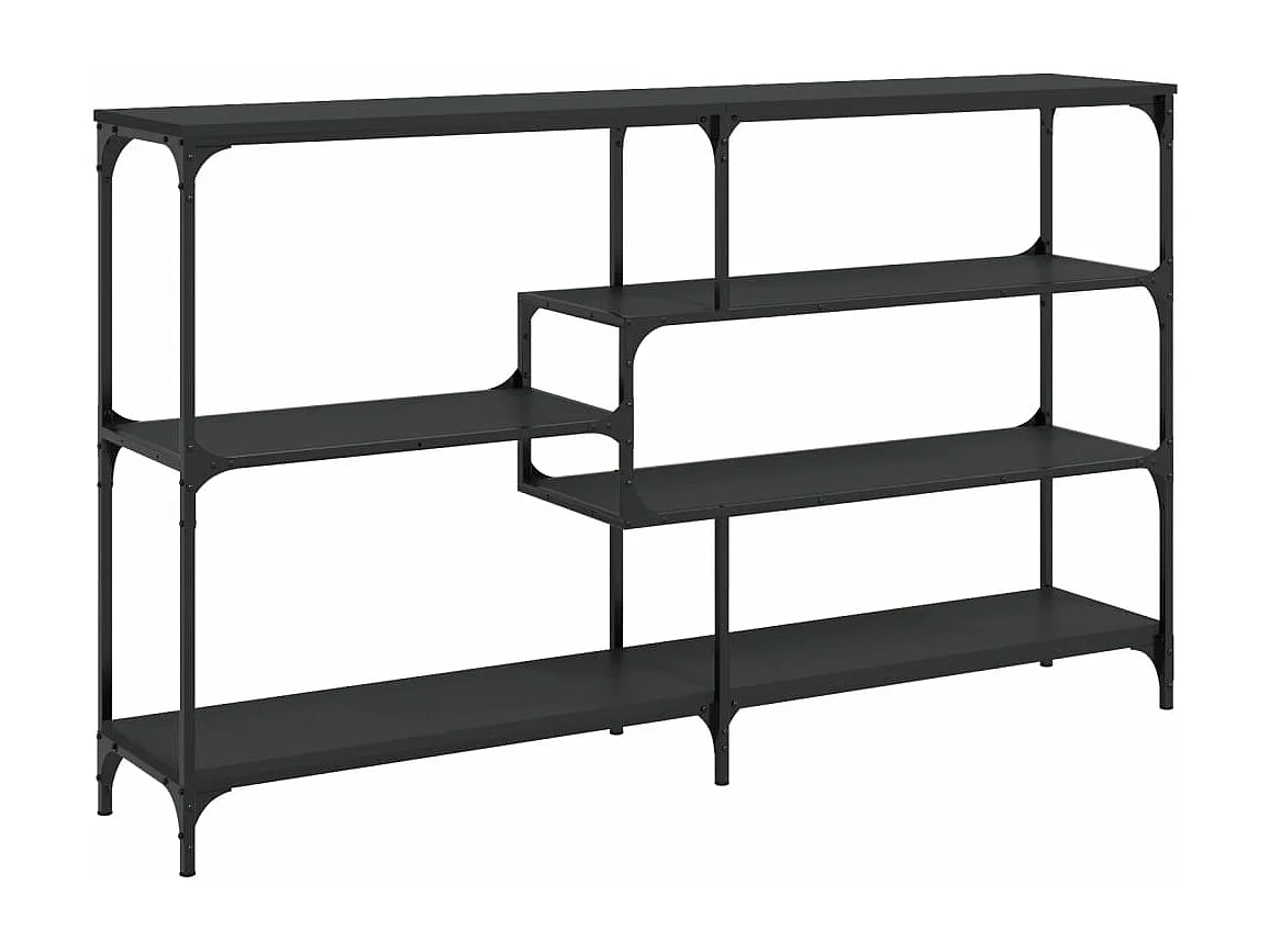 Mesa consola 160x32x95 cm derivados de madeira preto