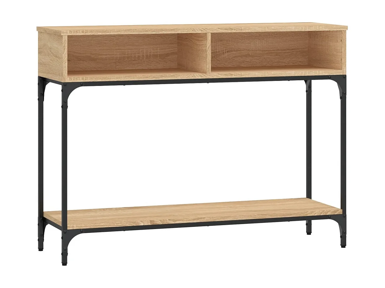 Table console chêne sonoma 100x30,5x75 cm bois d'ingénierie