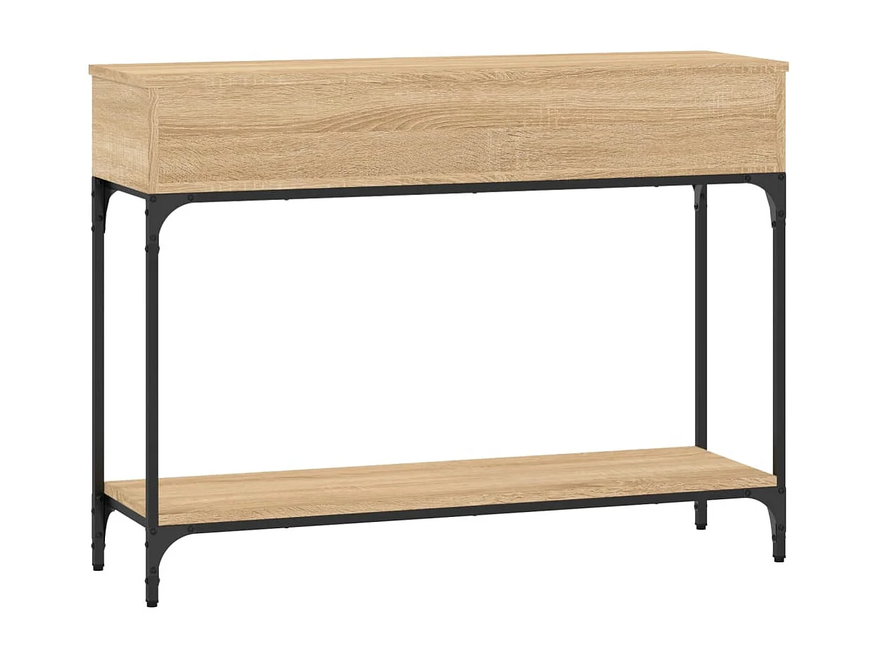 Table console chêne sonoma 100x30,5x75 cm bois d'ingénierie