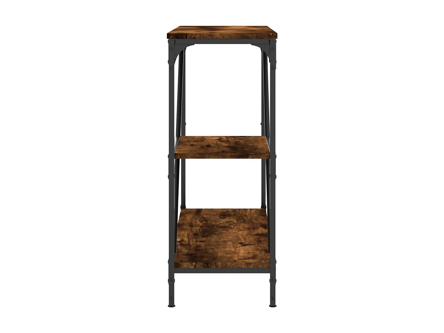 Table console chêne fumé 88,5x30x75 cm bois d'ingénierie