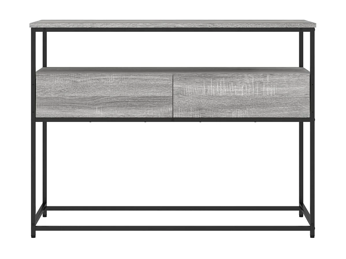 Tavolino Consolle Grigio Sonoma 100x40x75cm Legno Multistrato