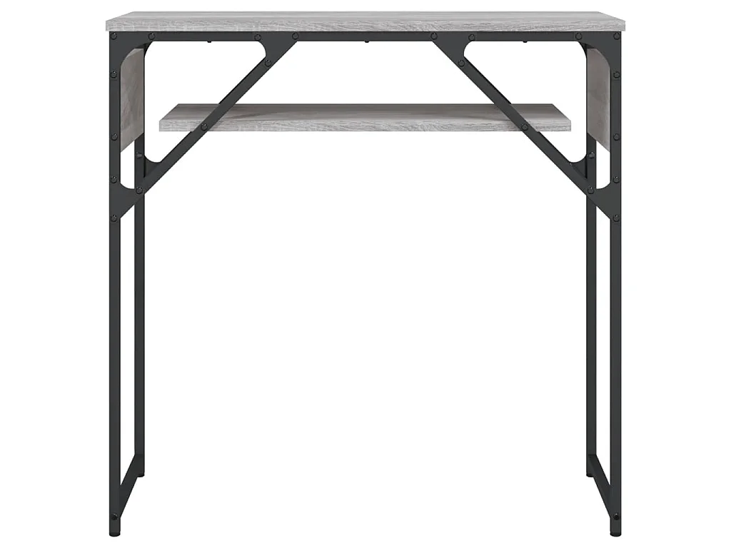 Table console avec étagère sonoma gris 75x30x75 cm
