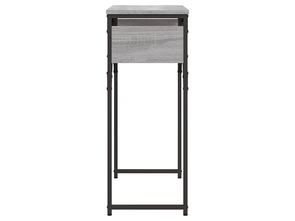 Table console avec étagère sonoma gris 75x30x75 cm