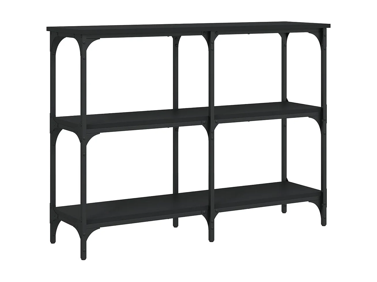 Table console noir 100x29x75 cm bois d'ingénierie