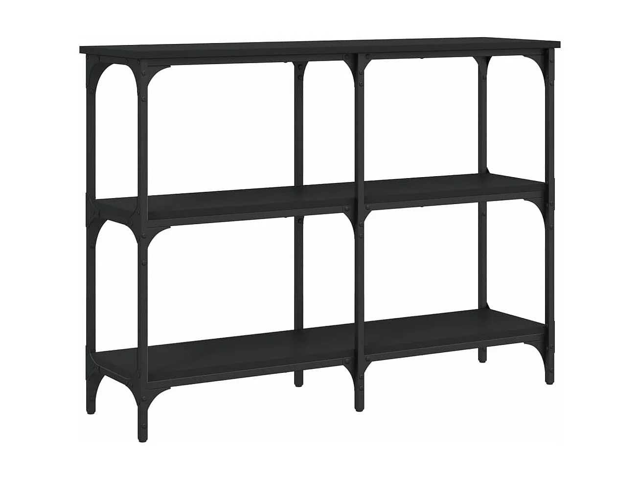 Table console noir 100x29x75 cm bois d'ingénierie