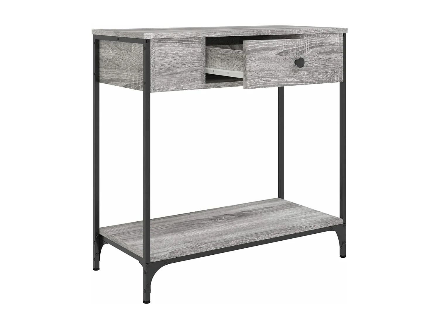 Mesa consola madera de ingeniería gris Sonoma 75x34,5x75 cm