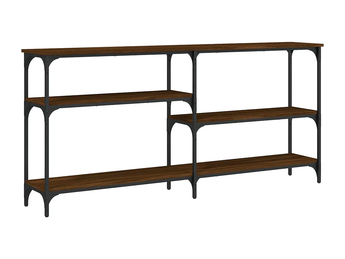 Table console chêne marron 160x29x75 cm Bois d'ingénierie
