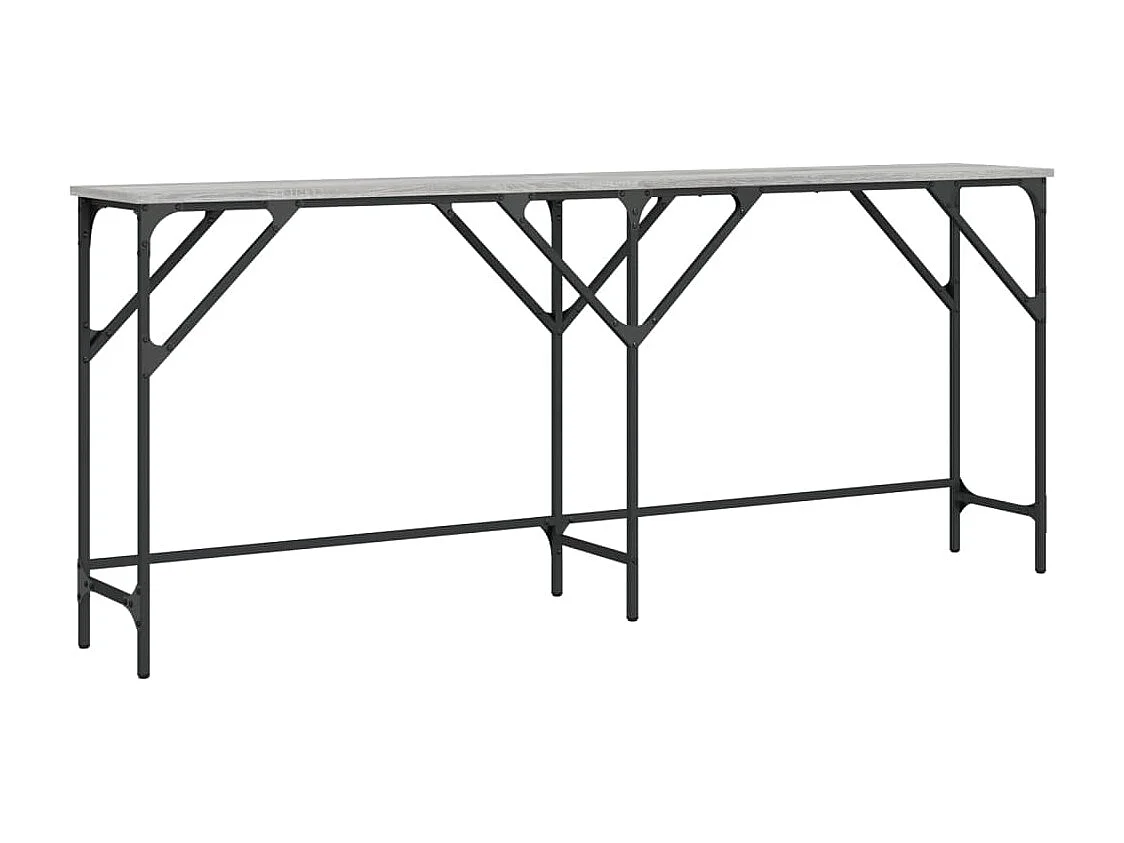 Table console sonoma gris 180x29x75 cm bois d'ingénierie
