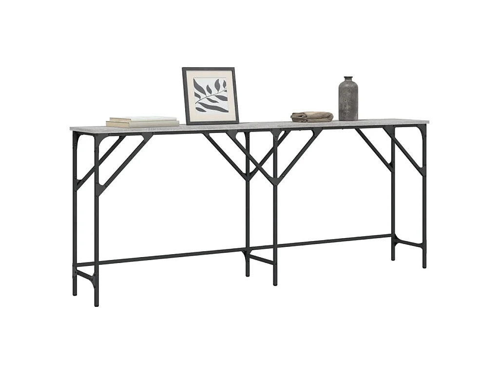 Wandtafel 180x29x75 cm bewerkt hout grijs sonoma eikenkleurig