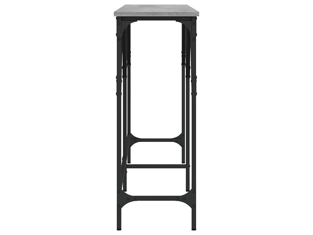 Table console sonoma gris 180x29x75 cm bois d'ingénierie