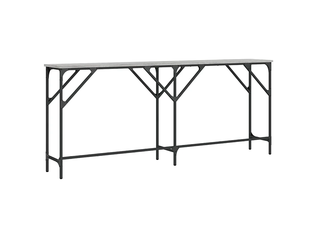 Table console sonoma gris 180x29x75 cm bois d'ingénierie