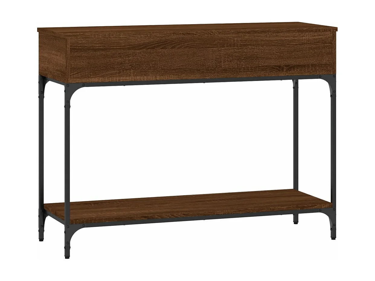 Table console chêne marron 100x34,5x75 cm bois d'ingénierie