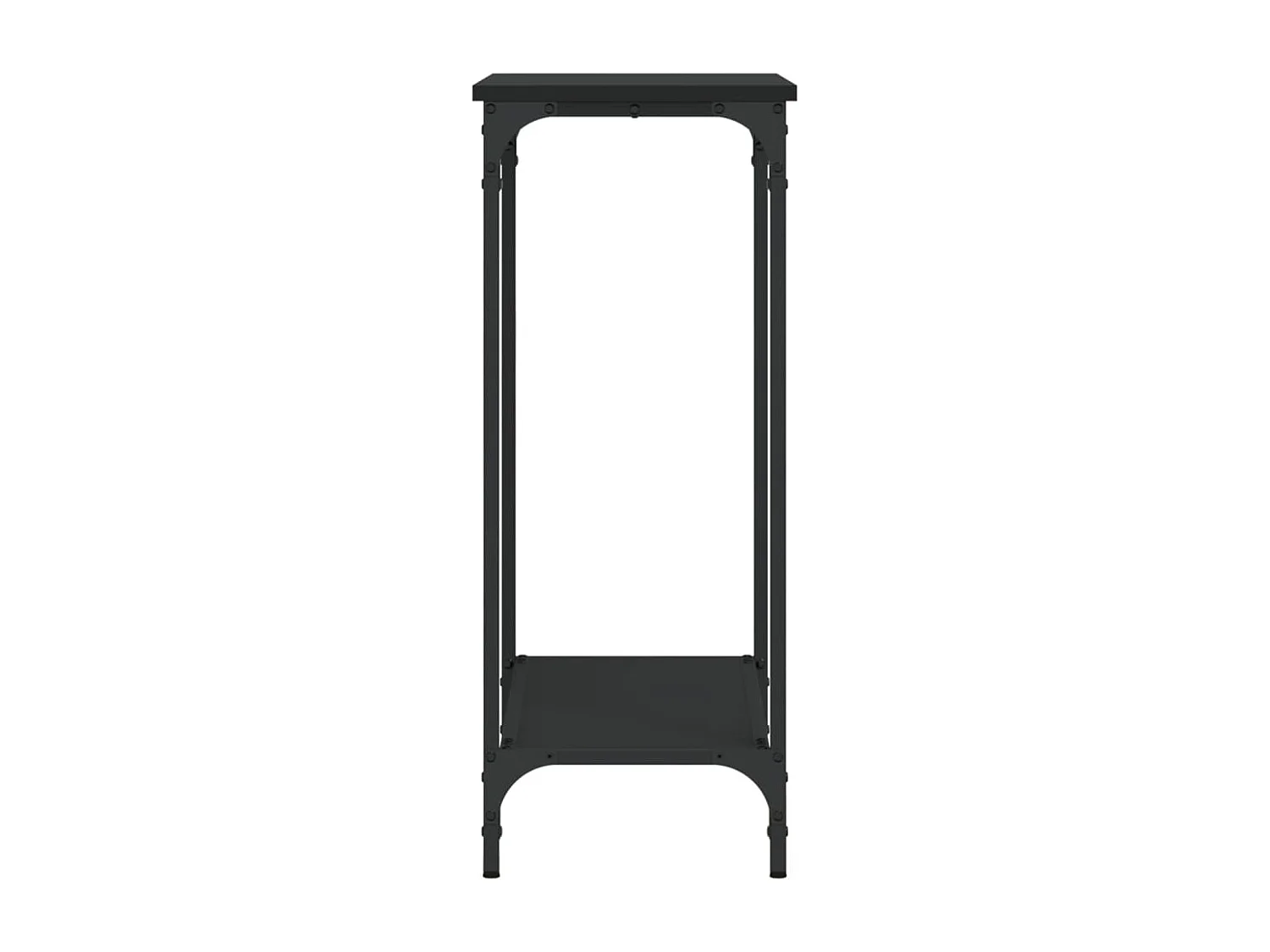 Mesa consola madera de ingeniería negro 75x30,5x75 cm