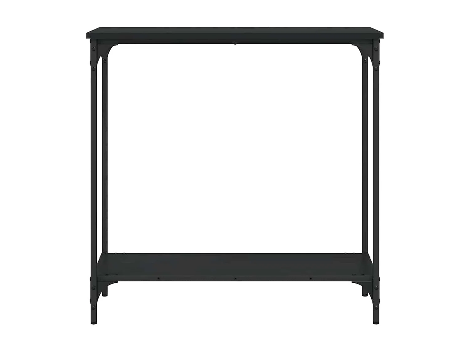 Wandtafel 75x30,5x75 cm bewerkt hout zwart