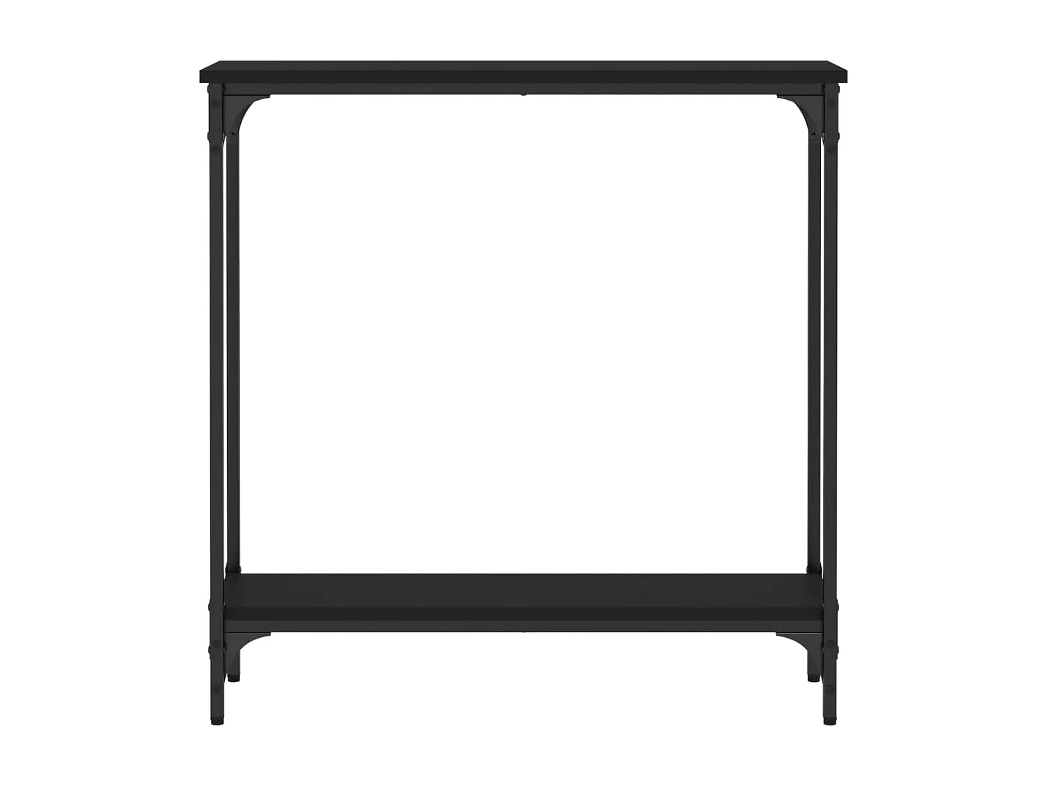 Tavolino Consolle Nero 75x22,5x75 cm in Legno Multistrato