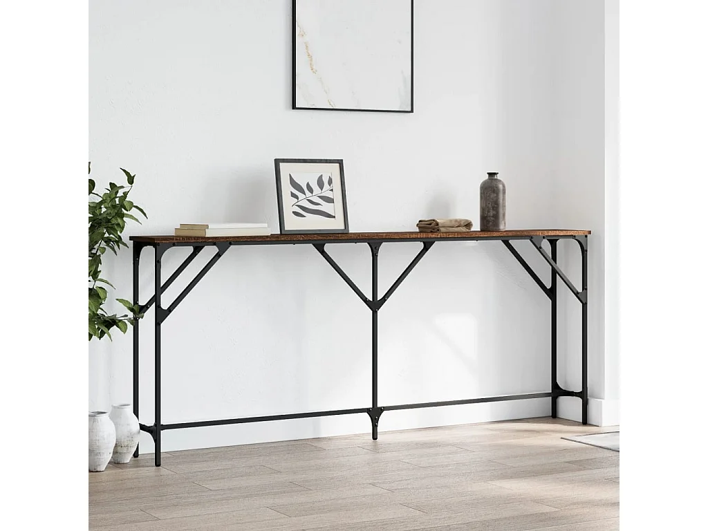 Konsolentisch Braun Eichen-Optik 180x23x75 cm Holzwerkstoff