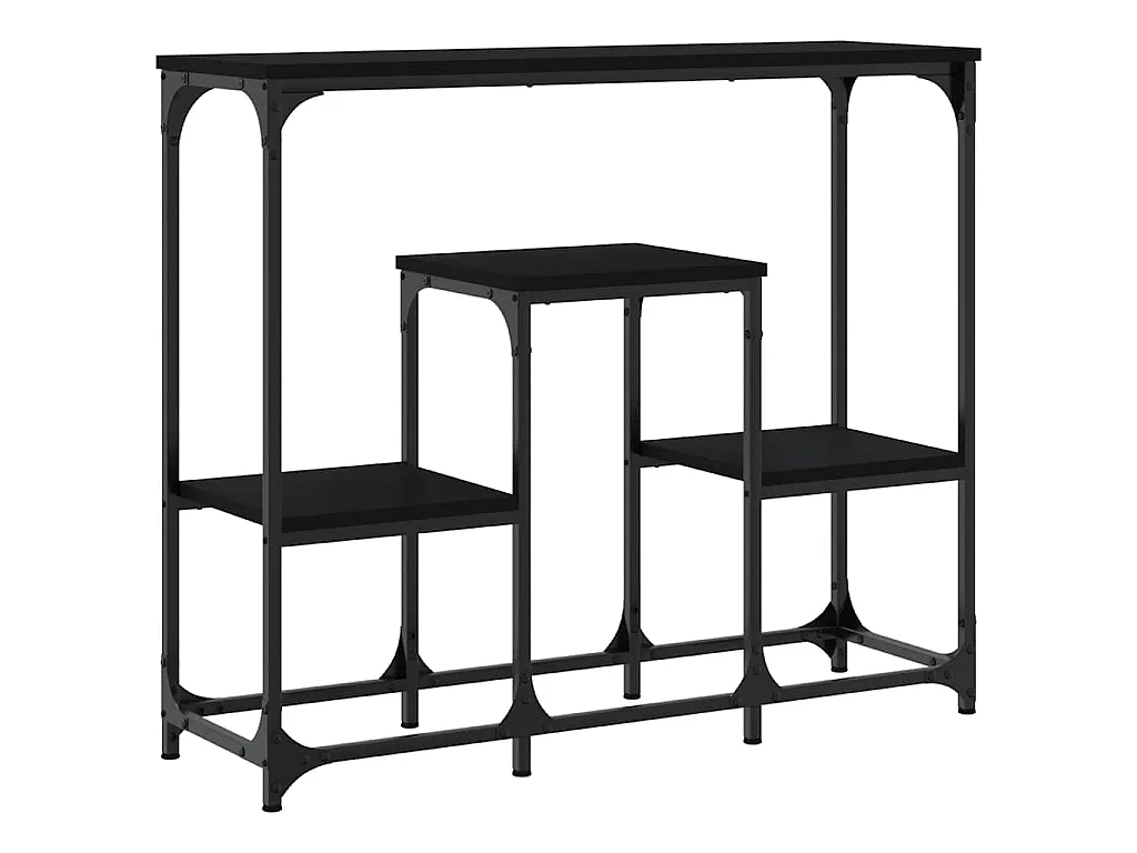 Table console noir 89,5x28x76 cm bois d'ingénierie