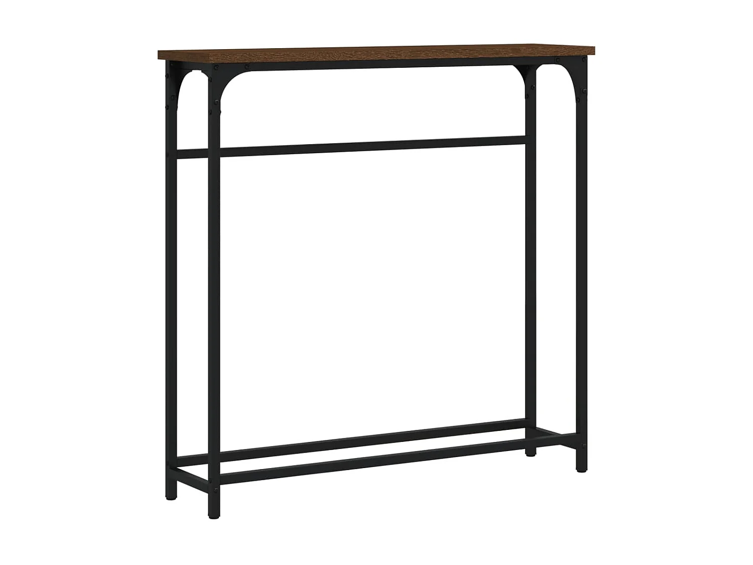 Mesa consola 75x19,5x75 cm derivados madeira carvalho castanho