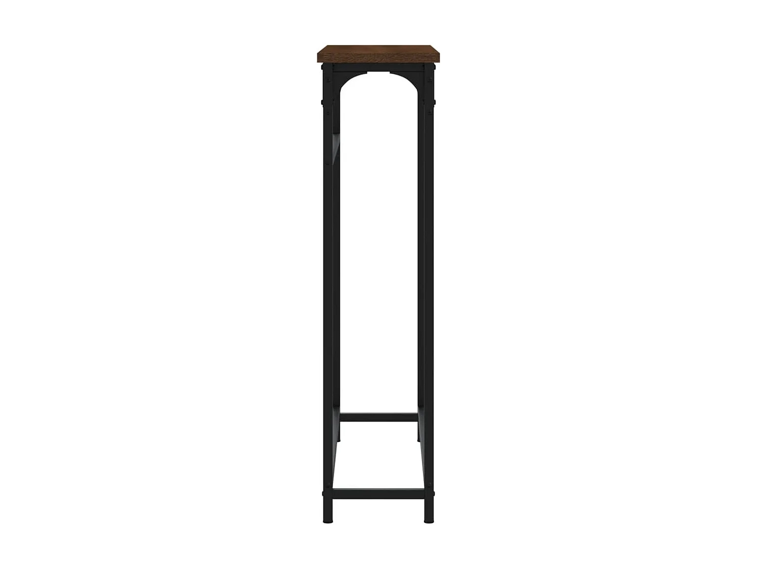 Mesa consola 75x19,5x75 cm derivados madeira carvalho castanho