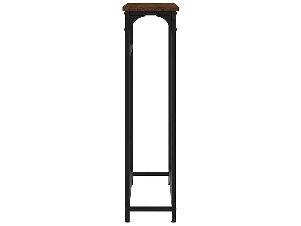 Table console chêne marron 75x19,5x75 cm bois d'ingénierie