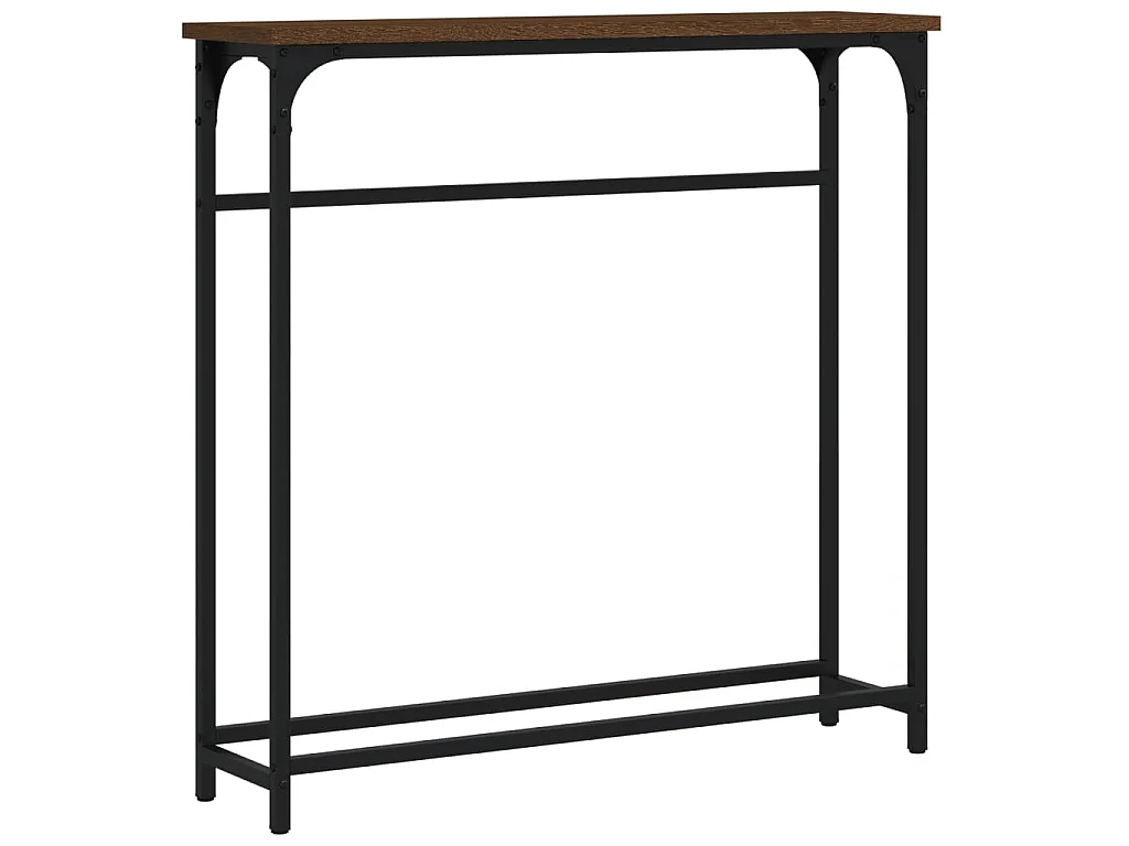 Table console chêne marron 75x19,5x75 cm bois d'ingénierie