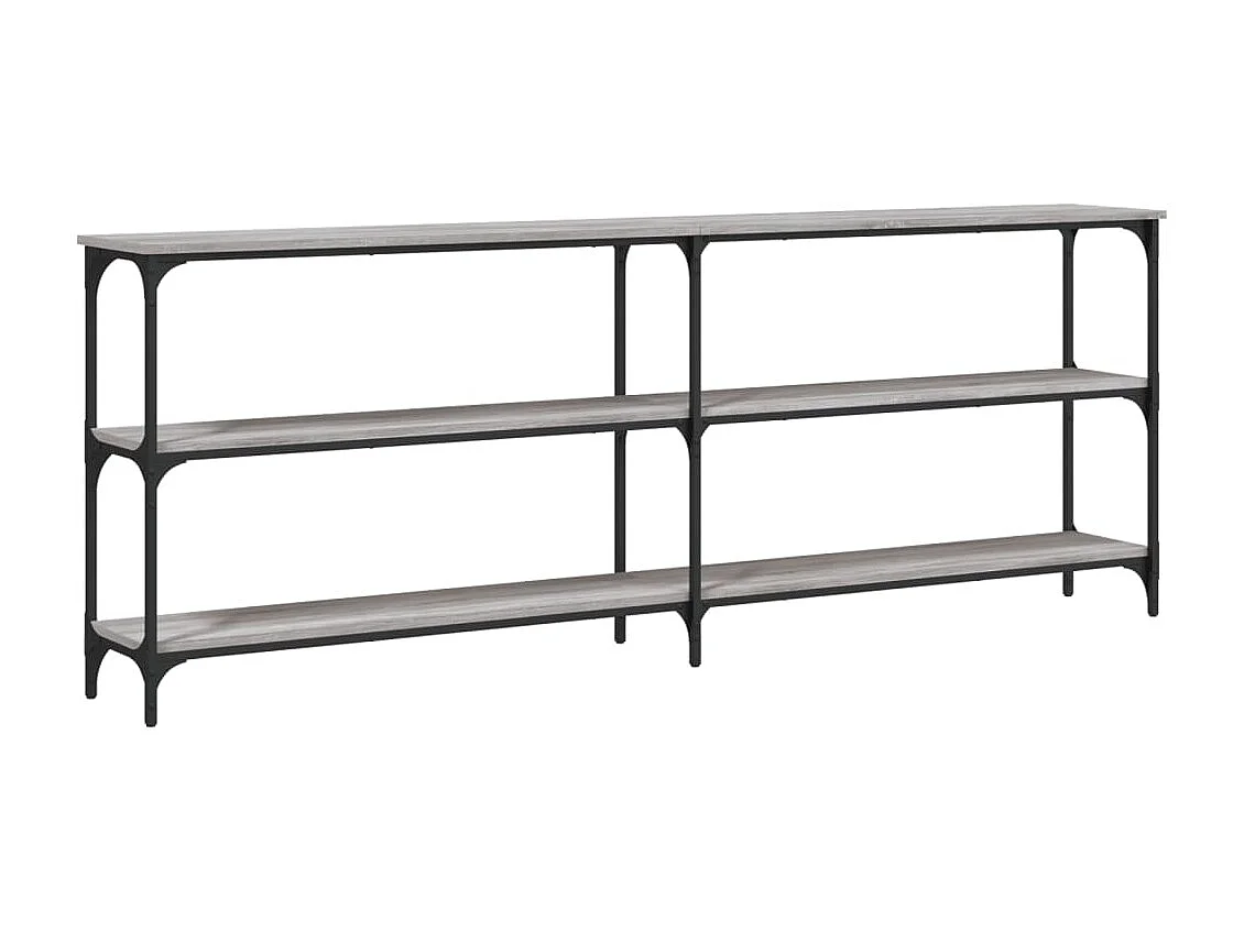 Mesa consola madera de ingeniería gris Sonoma 200x29x75 cm