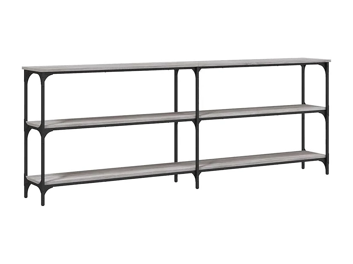 Table console sonoma gris 200x29x75 cm bois d'ingénierie