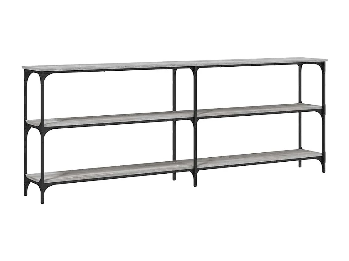 Table console sonoma gris 200x29x75 cm bois d'ingénierie