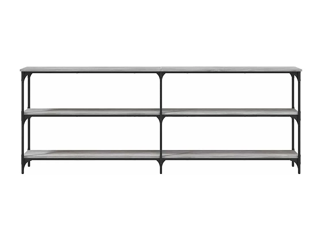 Table console sonoma gris 200x29x75 cm bois d'ingénierie