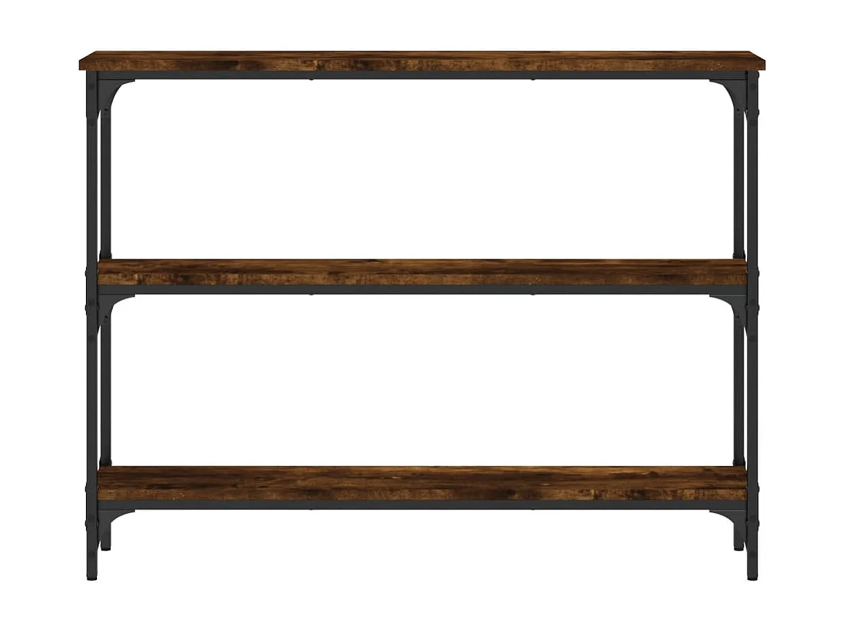 Mesa consola madera de ingeniería roble ahumado 100x22,5x75 cm