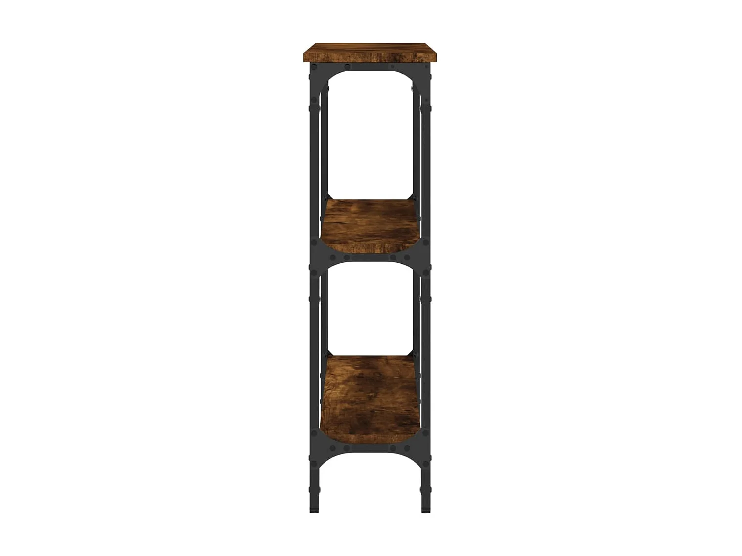 Mesa consola madera de ingeniería roble ahumado 100x22,5x75 cm