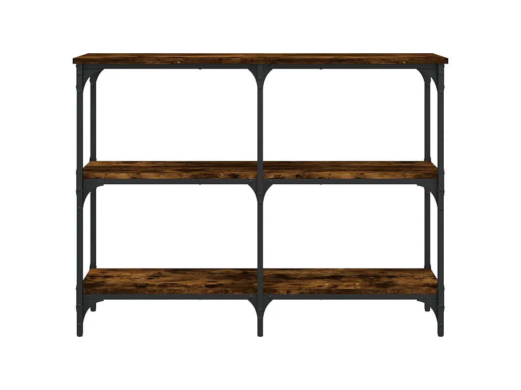 Table console chêne fumé 100x29x75 cm bois d'ingénierie