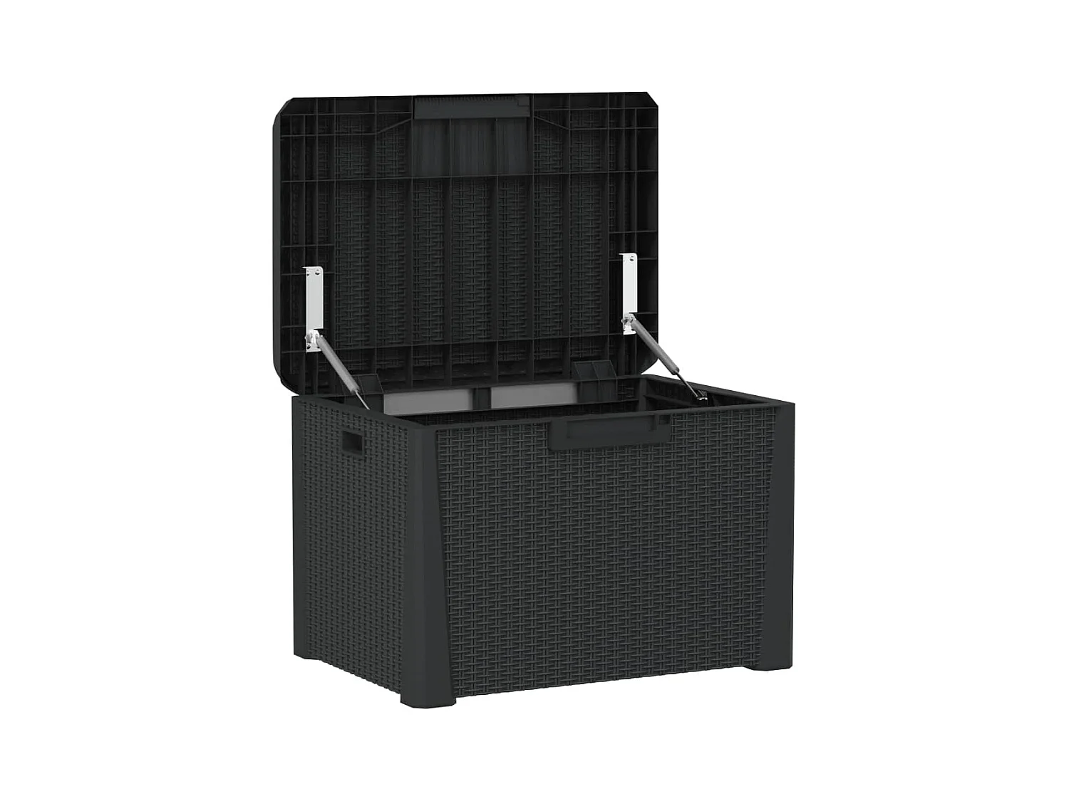 Gartentruhe mit Sitzkissen Anthrazit 125 L PP